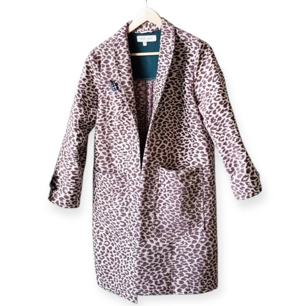 Siggi Clothing Ingrid Leopard Print Labcoat Jacket - Picture 2 of 11